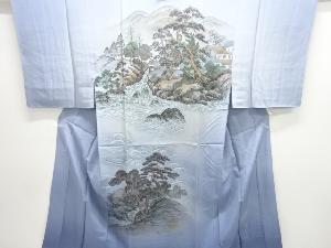 アンティーク　渓流模様男物長襦袢